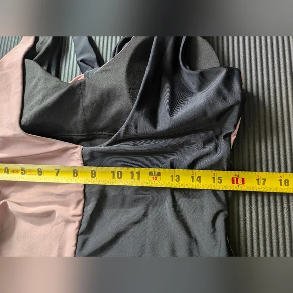 Pink Lily New Swimsuit One Piece Black Pink Bow V-neck Size XXL - Picture 8 of 10